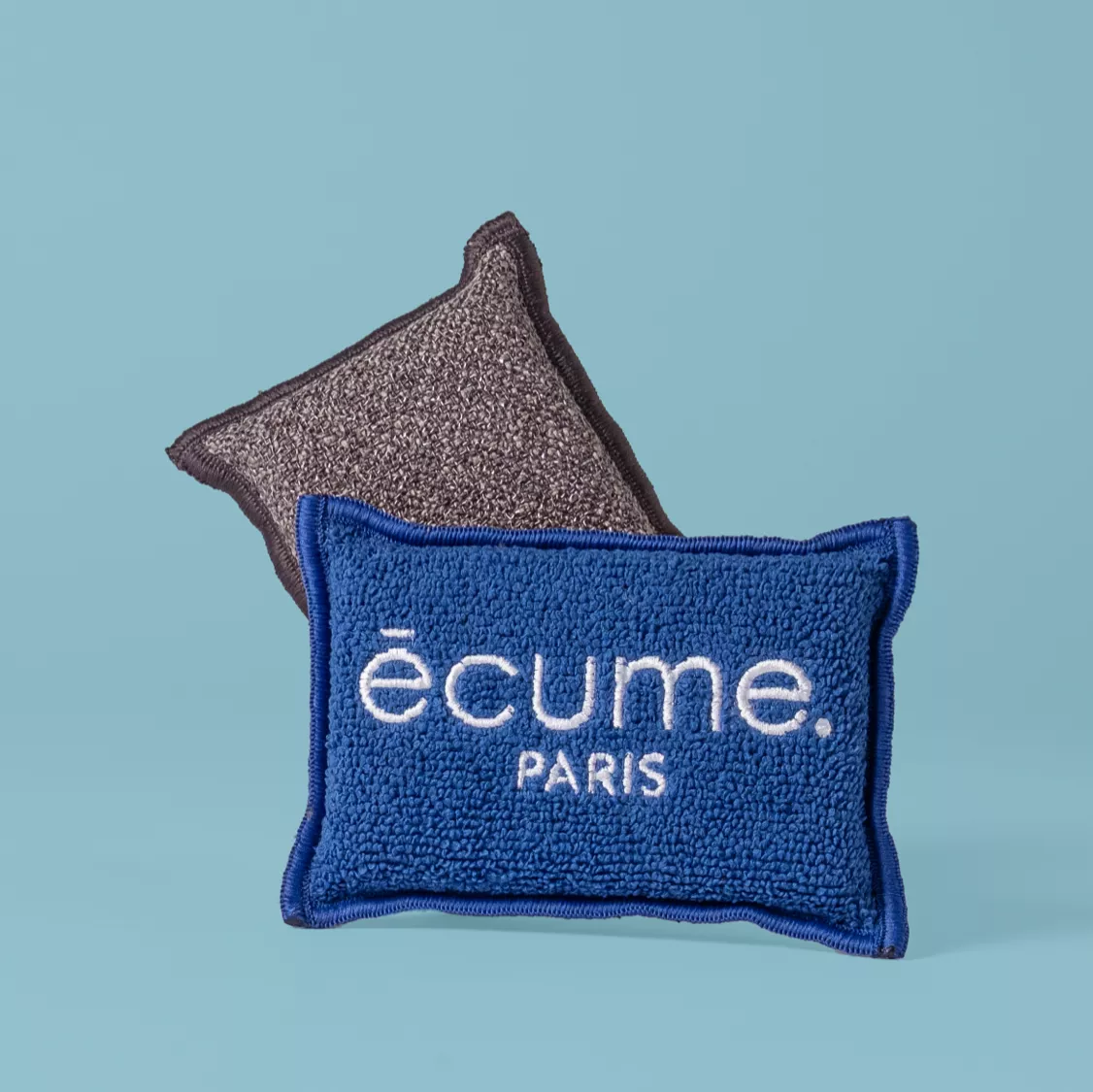 éponge lavable bleue