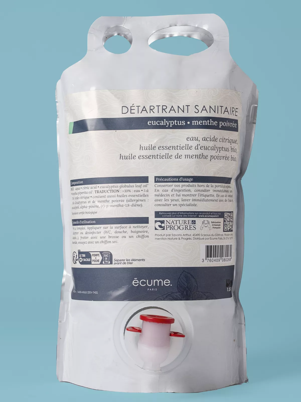 Recharge détartrant sanitaire avec composition