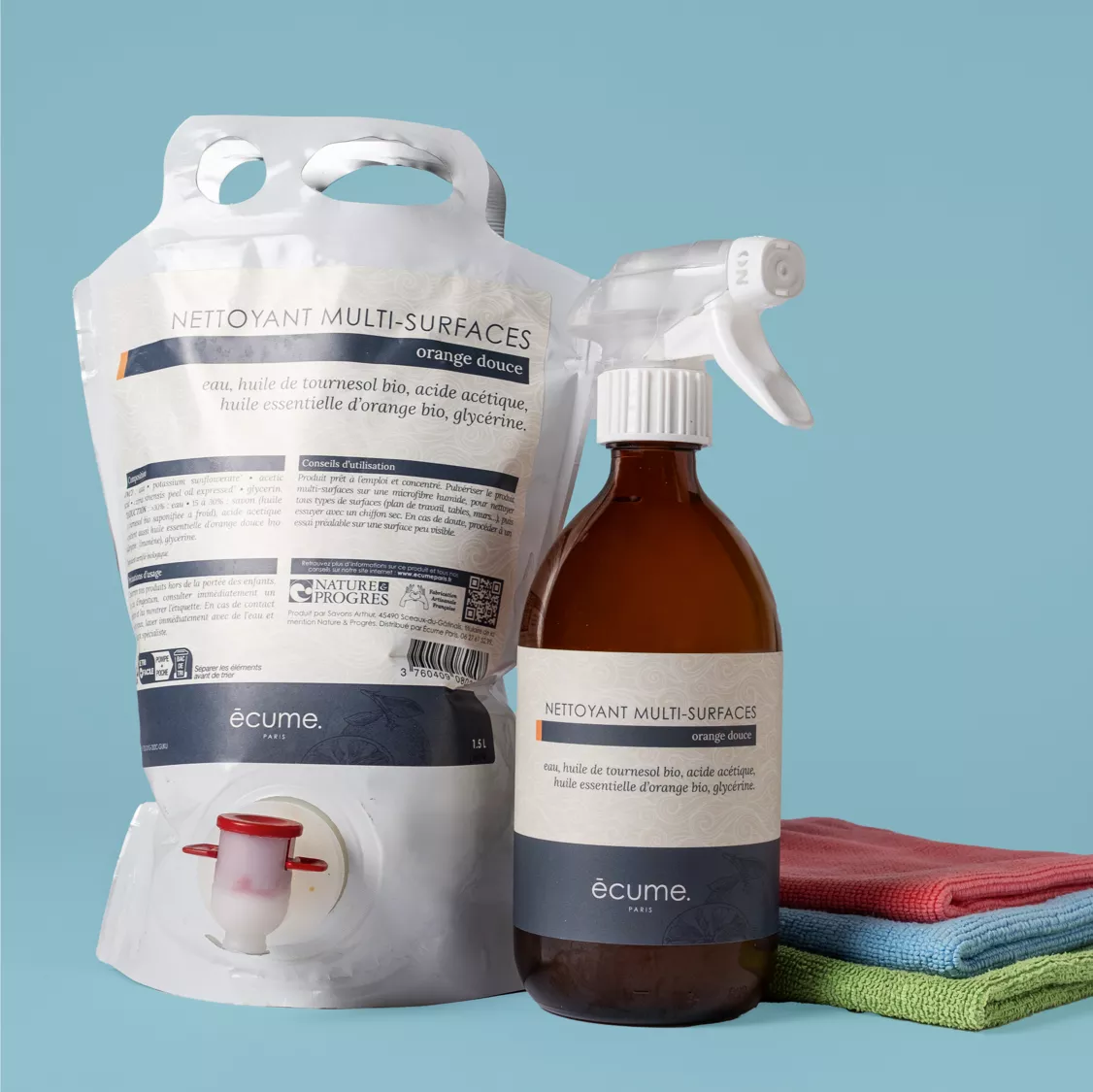 Kit nettoyage multi-surface avec Huiles essentielles